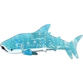 Cyan Blue Whale Shark Hair Clip,Acetate Hair Clip,Small Claw Clip for Women, 1 Count (Pack of 1)