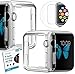 fabquality [3pcs] Case for Apple Watch Series 4 x2 44mm Screen Protector x2, iwatch All-Around 0.3mm Ultra-Thin Soft Transparent Cover + 1x Screen Protector and eBook