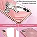 JIDUO iPhone X Case 5.8 inch, Cute Glitter Girly Bling Diamond Bumper Protective Case with Tempered Glass Back Cover [Anti Fingerprint] for Girls Women (Pink)