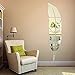 Garwarm 3D Fashion Modern Creative Removable Decorative Acrylic Frameless Mirror Wall Art Sticker Mural for Home Office Decor Girls Kids Living Room Bedroom Fitting Room-Silver Feather
