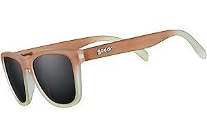 goodr Three Parts Tee Polarized Sunglasses, Medium Sized (OG), Light Brown Translucent Frame with Copper Non-Reflective Glare Reducing Lenses, UV400 Protection, No Slip, No Bounce