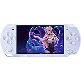 HLF Video Game Console 4.3 inch 8GB Built-in 2000 Retrp Classic Games for Multiple Simulators Game can Save Multiple Progress Video/Music/E-Book Portable Console Gift for Boyfriend/Children(White)