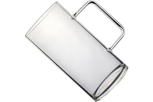 AMUSLESUR Heat Resistant Glass Water Cup with Handle 700ml Large Office Coffee Mug for Juice and Cold Drinks