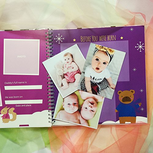 MEMORY BOOK + STICKERS - Unconditional Rosie Baby Girl’s First Year Record Book With 12 Milestone Stickers Included - Thumbnail 5