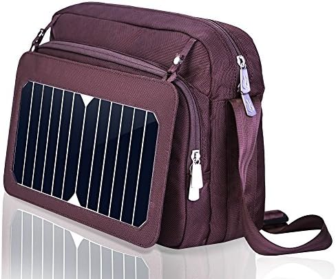 HOWO Solar Panel Recharges the Emergency Portable Backup Battery while Biking, Hiking, Camping, or any Outdoor Sports (Purple)