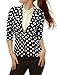 Allegra K Women Long Sleeve Polka Dot One Button Casual Blazers Suit Jacket