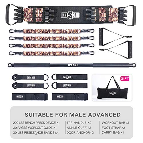 INNSTAR-GYM-30-Bench-Press-Resistance-Band-Set-with-Bar-Handles-Foot-Straps-Door-Anchors-Portable-Chest-Builder-Full-Body-Workout-Equipment-Arm-Expander-for-Home-Fitness