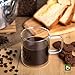 ParkBrew Double Walled Glass Mugs - Includes set of 2 coffee cups, 14. oz. Capacity with Double Wall Glass to Retain Heat in These Large Borosilicate Glass Coffee Mugs