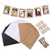VORCOOL Kraft Paper Photo Frames 4x6in 30pcs Picture Frames Multi Wall Hanging Paper Photo Frames with 30 Clips 3 Ropes for DIY Display Party Decor