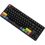 NACODEX TKL Wired/Wireles RGB Mechanical Keyboard | Rechargeable 2000mAh Tenkeyless Bluetooth Keyboard with Volume Wheel Desi
