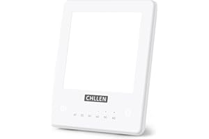 CHLLEN Light Therapy Lamp, UV-Free 10000 Lux Bright Therapy Light, Touch Control with 3 Adjustable Brightness Levels & 6 Timer Settings, Memory Function & Compact Size for Home Office Travelling