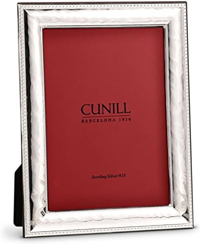 Cunill Silver Bead and Hammered Frame for 8 by 10-Inch Photograph Sterling Silver