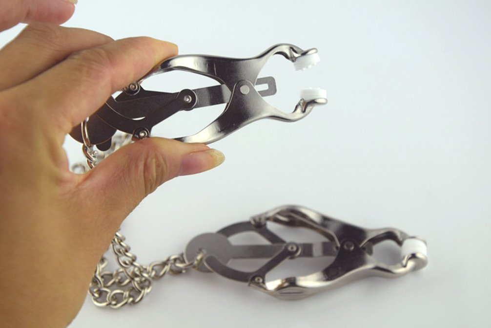 Pevor Nipple Clamps With Chain Clip Butterfly Style Fashion SM Sex Toy Adult Healthy Tools For Couples Nipple Breast Stimulation Stimulate Blood Circulation Expand the Sensory Experience Couples Game