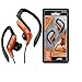 JVC HAEB75D Sports Clip Headphone, Orange, 4.40 x 1.60 x 3.90 inches