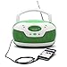 Tyler Portable Neon Green Stereo CD Player with AM/FM Radio and Aux & Headphone Jack Line-In (TAU105-NGRN)