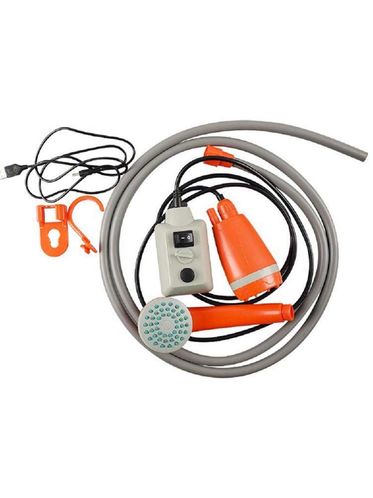Doccia esterna portatile, 2 modalità di flusso, pompa doccia alimentata a batteria da 4400 mAh per escursionismo/zaino in spalla, viaggi, spiaggia, animali domestici, fioritura, doccia da campeggio