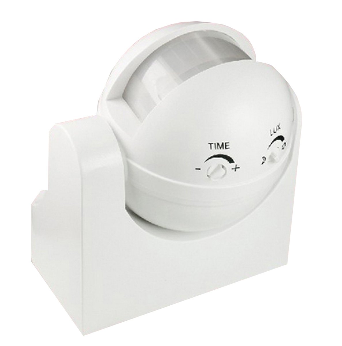 LOWENERGIE 180° White or Black Occupancy Sensor PIR Motion Light Switch Wall Mounted 1200w (White) — image 1