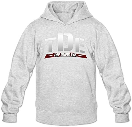 TMILLER Men's Top Dawg Entertainment Tde Logo Hoodied Sweatshirt Size M Light Grey