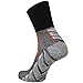 PureAthlete Running Socks Quarter Length - Lightweight, Thin, Moisture Wicking - Anti-Blister Athletic Sock (White/Grey/Orange, Large)