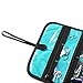 BAGSMART Hanging Travel Jewelry Roll Bag with Zippered Compartments for Earrings & Necklaces & Ring, Blue