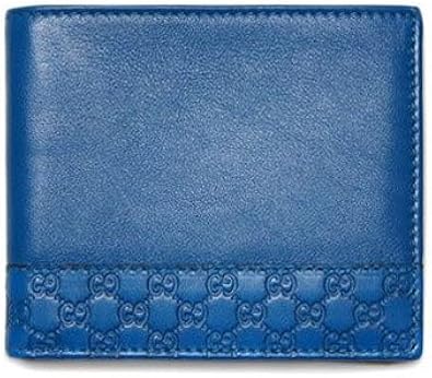 Amazon グッチ Gucci 財布 4611 メンズ 二つ折り 札入れ パスケース付き マイクログッチッシマxカーフ リビエラブルー 並行輸入品 シューズ バッグ