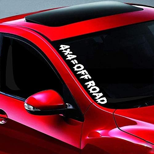 Noizy Graphics 20" 4x4 = Off Road Redneck Side Windshield Banner Car Sticker Truck Vinyl Decal Color: White