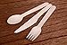 Wooden Disposable Cutlery 300 pc Set 100 forks, 100 spoons, 100 knives, Non-toxic dinnerware, eco-friendly, biodegradable & compostable natural wood utensils