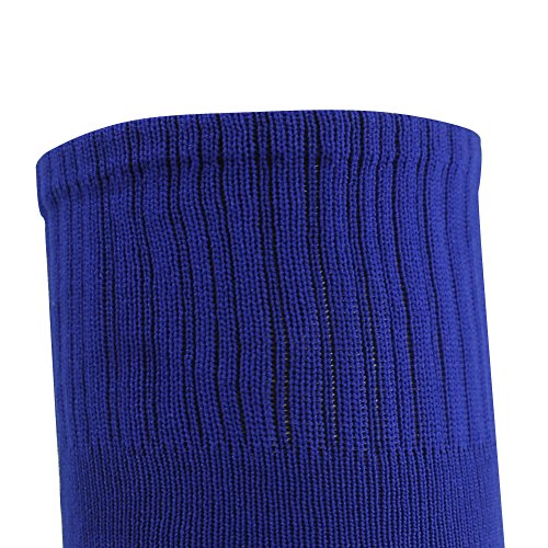 Fasoar Women Men Youth Girls 6-Pairs Referee Knee High Socks Blue Solid Pattern Rugby Socks 6 pack blue One Size