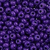 John Bead Czech Glass Seed Beads 6/0 (22g) Terra Intensive Purple for DIY Jewelry Making Beads