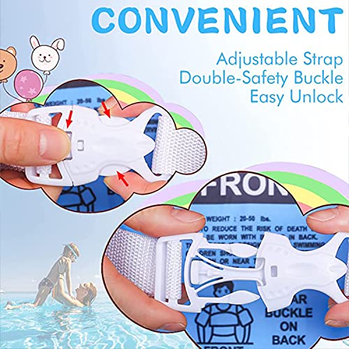 GGEROU Toddler Swim Vest，Kids Water Wings Arm Floaties for 30-50 Pounds,Infant Safety Swim Aid Jumper Inflatable,Swim Arm Bands,Float Sleeves Swimming Armbands for Sea/Pool/Beach/Training