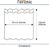 Furlinic Shower Curtain Mould Proof Waterproof Polyester 33x72 Inch Dark Grey view 6