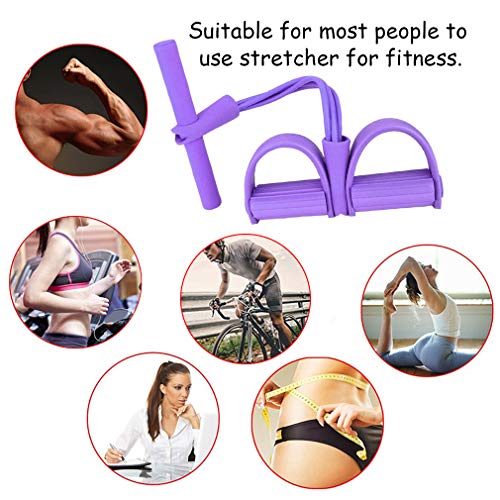 Pahajim-4-Tube-Foot-situp-PedalMulti-Function-Resistance-Tension-RopeYoga-Strap-Elastic-Pull-Rope-Fitness-Equipment-for-AbdominalWaistarmLeg-Resistance-Band-Abdominal-Trainer