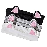 Newdora Headband Lovely Cat's Ear Etti Hair Band Elastic Sports Headband Hood for Sports or Fashion Yoga or Travel Sweatband Head Wrap Large Headband