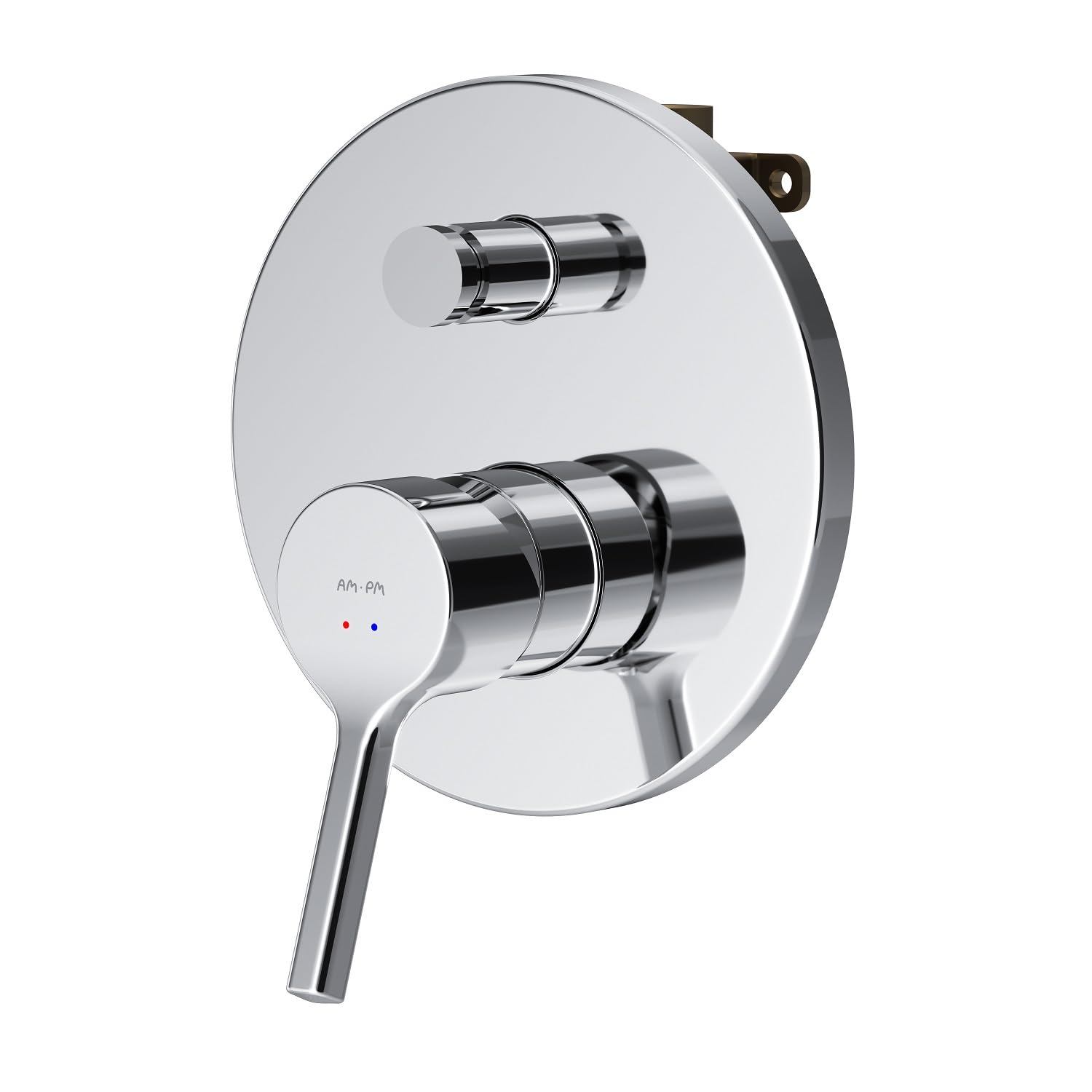 AM.PM X-Joy S Flush-Mounted Bath & Shower Mixer Tap with Single Lever Mixer Tap, SoftMotion Ceramic Cartridge, Scratch-Resistant, Easy to Clean, Durable, Sturdy, Chrome, 5 Year Warranty