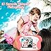 PATCH PANDA Kids Camera, Digital Video Vlogging Camera for Kids (16G Memory Card Included) with Shatterproof Cover and Creative Stickers, Gift Toy for Girls 3/4/5/6/7/8/9 Years Old-Pink