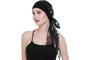 FOCUSCARE Chemo Headwear Turbans for Women Long Hair Head Scarf Headwraps Cancer Hats