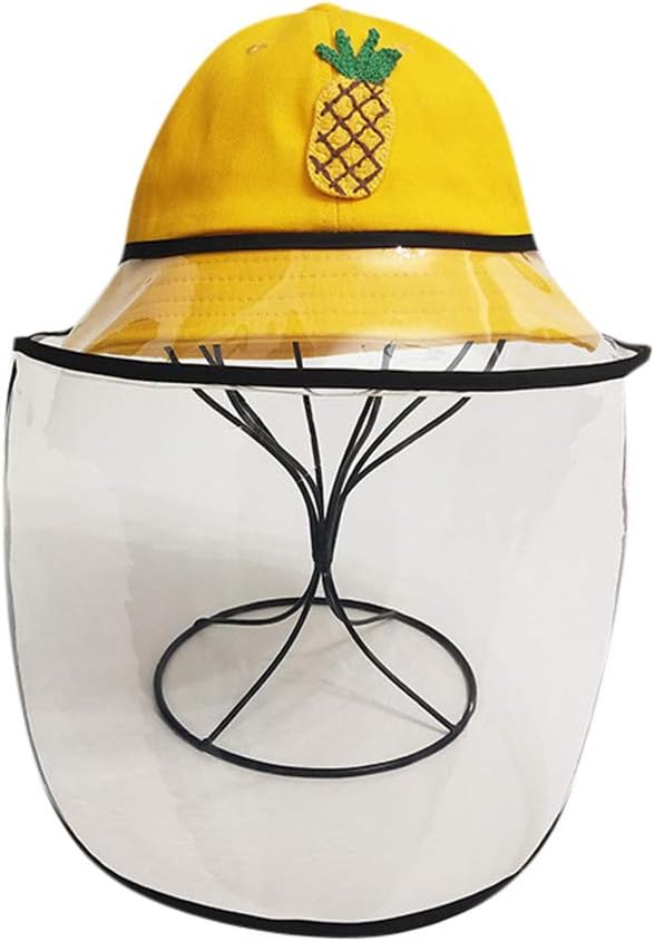 Jiusike Baby Anti-Spitting Protective Hat Dustproof Cover Kids Boys Girls Outfits Fisherman Cap Hat Wide Brim Sun Hat