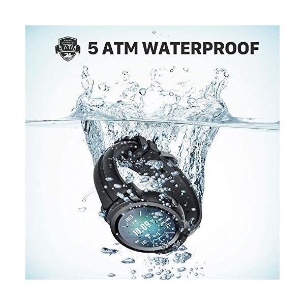 Ticwatch E2 Smartwatch, 5 ATM Waterproof, Swim-ready, Built-in GPS, Heart-rate Monitor, Google Assistant, Wear OS by…