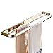 Leyde Gold Finish Solid Brass Double Towel Bars Wall Mounted Towel Rack Towel Hanger