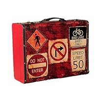 TAESOUW-Home Vintage Style Storage Box Pirate Treasure Chest Storage Box with Handles and Locking Clasps - The Best Gift (40x13x30cm) (Color : Type1, Size : 40x13x30cm)