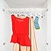 Metal Slacks Skirts Hangers, Space Saving Pants Hangers for Children Heavy Duty Skirts Hangers with 2 Adjustable Non Slip Clips, A Pack of 15 Flexible Hangers for Skirts, Pants, Slacks, Shorts
