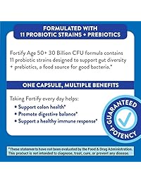 Nature 's Way primadophilus Fortify Edad 50 + extra Strength Probiotic, Colon Salud Fórmula,...