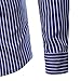 TUNEVUSE Men's Casual Slim Fit Shirts Stripes Long Sleeves Shirt