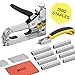 Staple Gun with Remover - 3 in 1 Heavy Duty Staple Nail Steel Gun Kit with 1800 Staples, Upholstery Stapler for Fixing Material, Decoration, Carpentry, Furniture, Doors and Windows