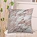 oFloral Marble Throw Pillow Covers Rose Gold Rock Stone Surface Natural Marble Slab Decorative Square Pillow Case 18