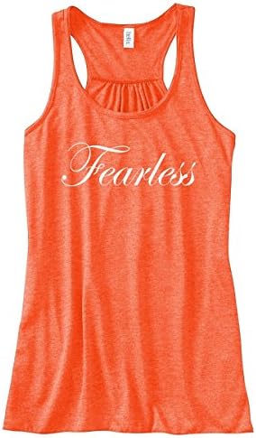 Victory Ink Women's Fearless Athletic Tank Top Racerback Workout Gym Sleeveless Tee Shirt