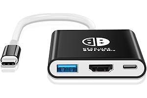 Herfair Dock Replacement for Nintendo Switch & Switch OLED (Not Support Switch 2) Portable Docking Station TV Adapter Support 4K@60Hz Display Must-Have Travel Dock