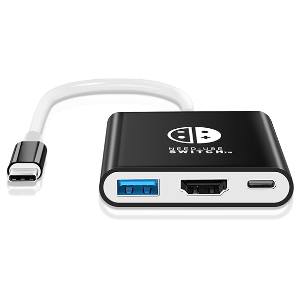 MAXRENARD SWITCH HDMI CABLE PORTABLE DOCK FOR NINTENDO SWITCH NS/OLED 4K USB C TO HDMI TV ADAPTER CONNECTOR FOR SWITCH GAME PLAYING MONITOR SCREEN MIRRORING,REPLACE ORIGINAL BULKY DOCK (2M)