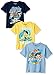 Nickelodeon Boys' Toddler Bubble Guppies B 3-Pack Short Sleeve T-Shirt, Blue/Yellow/Navy, 3T