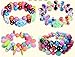 DIY Toy Beads, Handmade Bracelets Necklaces Rings Keychains Headbands, Acrylic Beads Jewelry Making Set Accessories for Children Kids